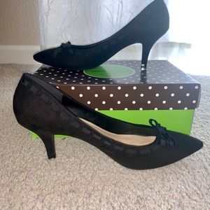 Kelly & Katie Black suede like Heel,  9.5